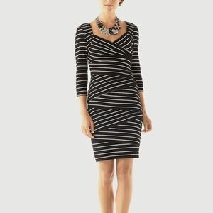 3/4 Sleeve Instantly Slimming Striped Dress 4, 6